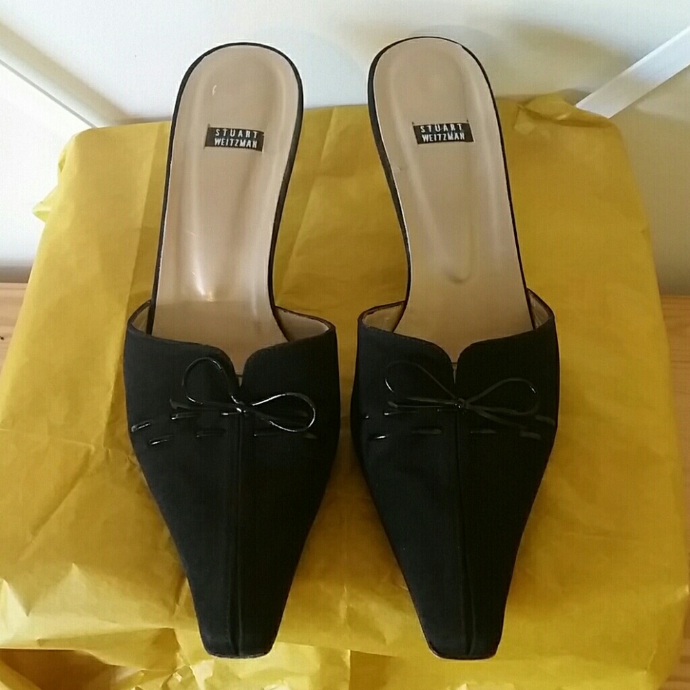 Preloved Stuart Weitzman Black Mules!